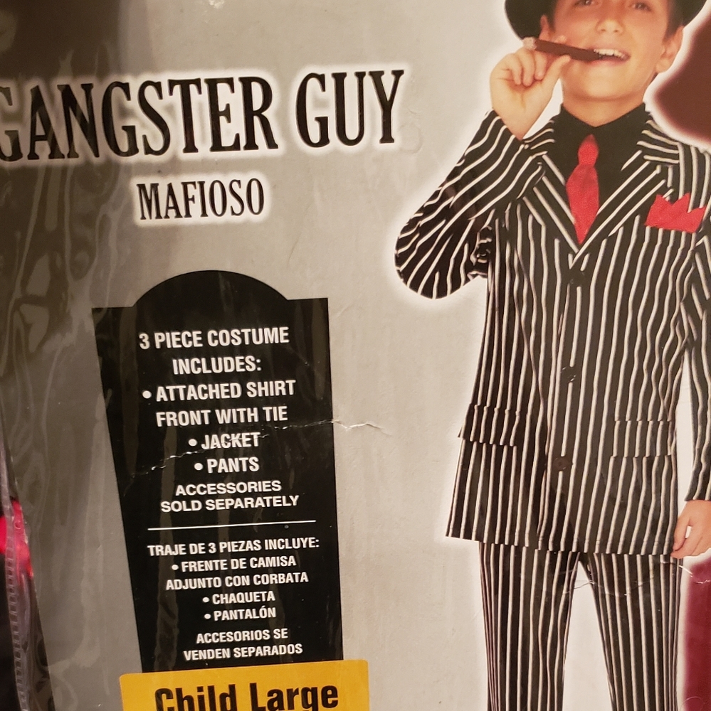 Halloween Costume Kids Gangster Guy
